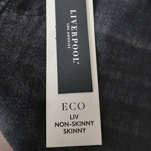 NWT Liverpool Jeans Size 0 25 ECO Liv Non-Skinny Skinny Black Side Stripes - Picture 11 of 14
